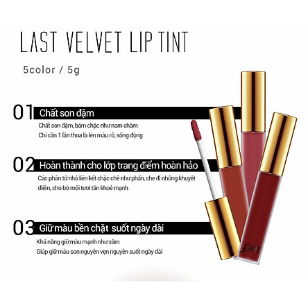 Son kem lì Bbia Last Velvet Lip Tint Version 3 5g (5 màu)