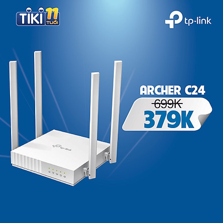 Bộ phát wifi TP-Link băng tần kép AC750 Archer C24 Modem wifi hàng chính hãng TP Link - Cục phát wifi TPLink router wifi TP link