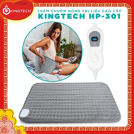 Đệm Chườm Nóng Cao Cấp KingTech - Túi Chườm Bụng Nguyệt San - Trị Liệu Giảm Đau Nhức Cho Cổ, Vai, Lưng - Tấm Sưởi Siêu Mềm Massage Điều Chỉnh Với 3 Mức Nhiệt - Quà Tặng Sức Sức Khoẻ Cho Người Thân