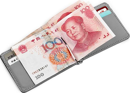 Ví kẹp tiền và đựng card BD148 (Màu Đen Phối Xám)