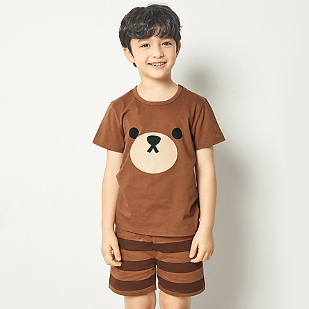 Đồ bộ cotton mặc nhà mùa hè cho bé trai, bé gái Unifriend size 2, 5, 6, 7, 8, 9, 10 tuổi