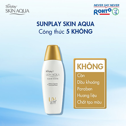 Sữa Chống Nắng Dưỡng Da Trắng Mịn Tối Ưu Sunplay Skin Aqua Clear White SPF50+, PA++++ (55g)