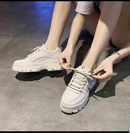 Giầy thể thao nữ,sneakers ULzzang full trắng độn đế năng động và cá tính