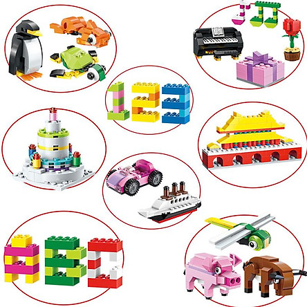 Đồ Chơi Lắp Ráp Trẻ Em BỘ LEGO CƠ BẢN 460 CHI TIẾT - Bằng nhựa ABS an toàn Lego Style