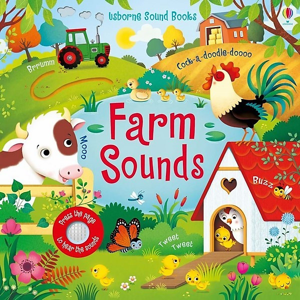 Sách tương tác sờ chạm có âm thanh cho bé từ 1 tuổi Usborne sound books | Farm Sounds