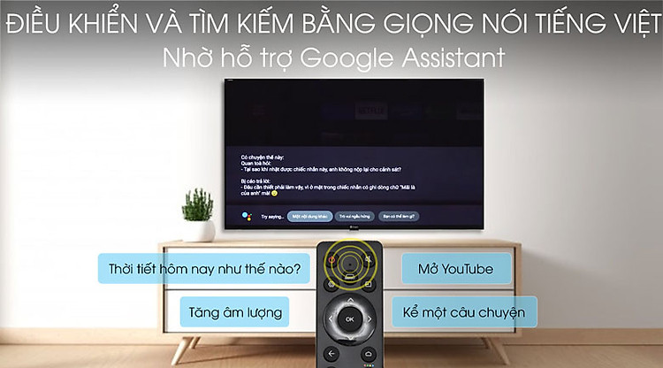 Remote thông minh - Android Tivi Casper 43 inch 43FG5000