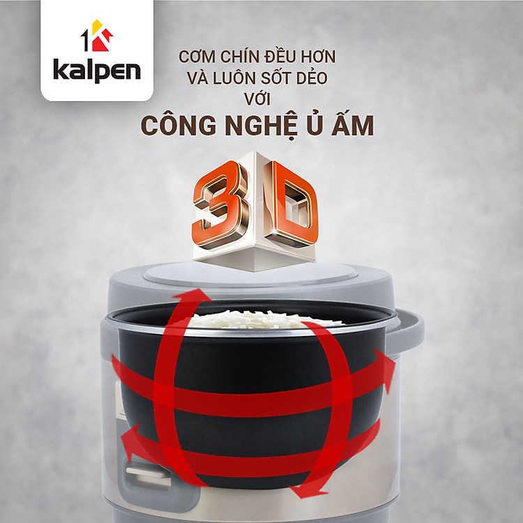 Nồi cơm điện cao cấp Kalpen R5 dung tích 1.8L chuẩn Đức, bảo hành 24 tháng