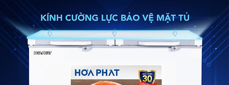 Tủ đông Hòa Phát cánh kính 1 ngăn 2 cánh HPF AD6352.T1