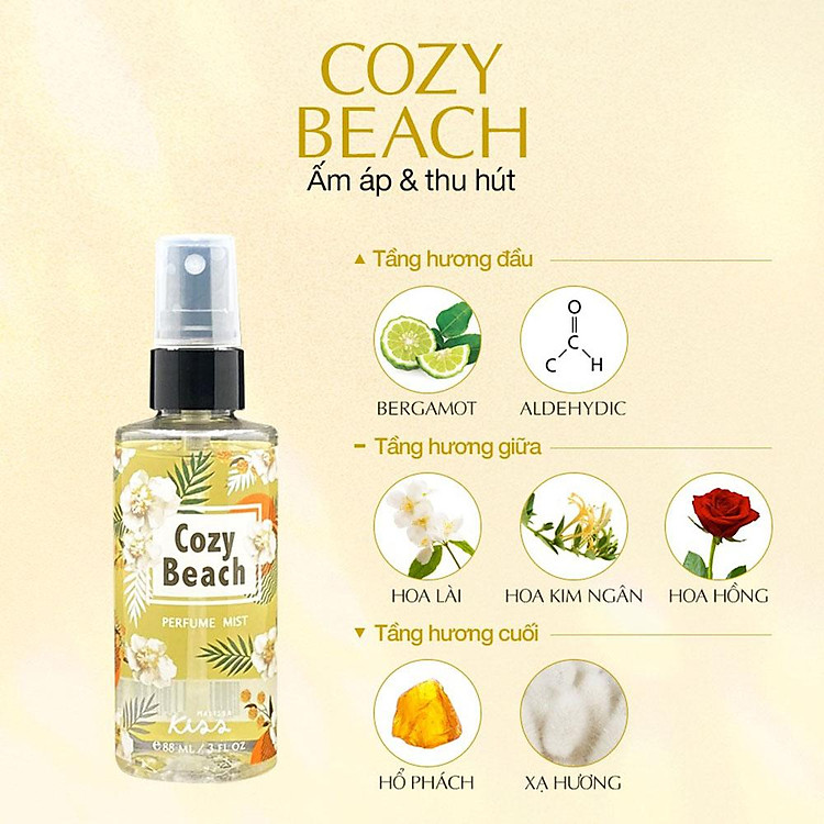 Malissa Kiss Cozy Beach Perfume Mist