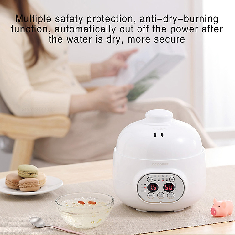 QCOOKER CR DZ08 Mini Slow Cooker XIAOMI kitchen sous vide cooker Home ceramics smart electric cooker