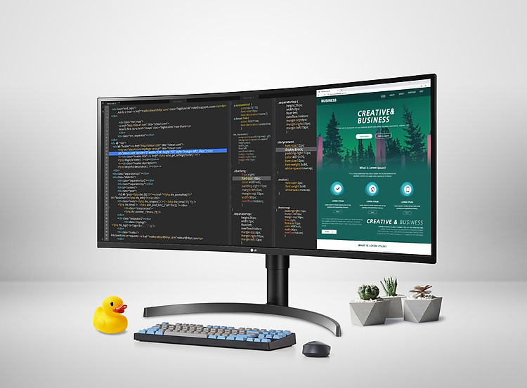 Màn hình LG 35WN75C UltraWide có những tính năng Diện tích màn hình - 3440x1440 | UltraWide  QHD Màu sắc - sRGB 99% HDR - HDR10 Kết nối - USB-C