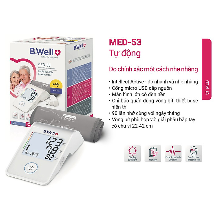 máy đo huyết áp tự động b.well swiss med-53 1