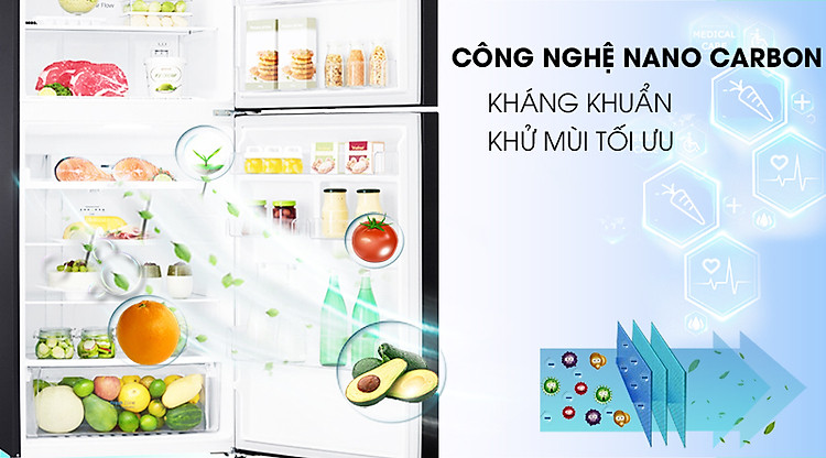 Tủ lạnh LG Inverter 393 lít GN-B422WB-Kháng khuẩn, khử mùi tối ưu nhờ công nghệ Nano Carbon