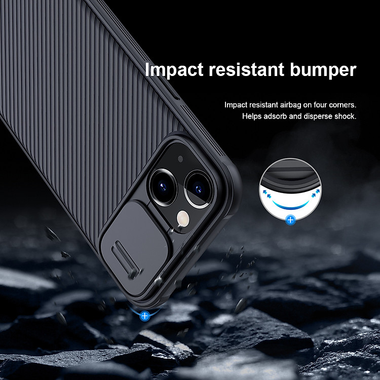 Ốp Nillkin bảo vệ Camera cho iPhone 13 / 13 Pro / 13 Pro Max Nillkin Camshield PRO nắp đậy bảo vệ Camera - Hàng nhập khẩu