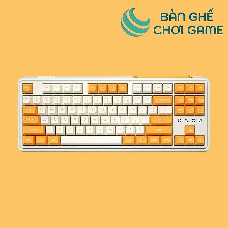 Bàn phím cơ không dây FL-Esports CMK87 Yellow White Kailh Box Switch