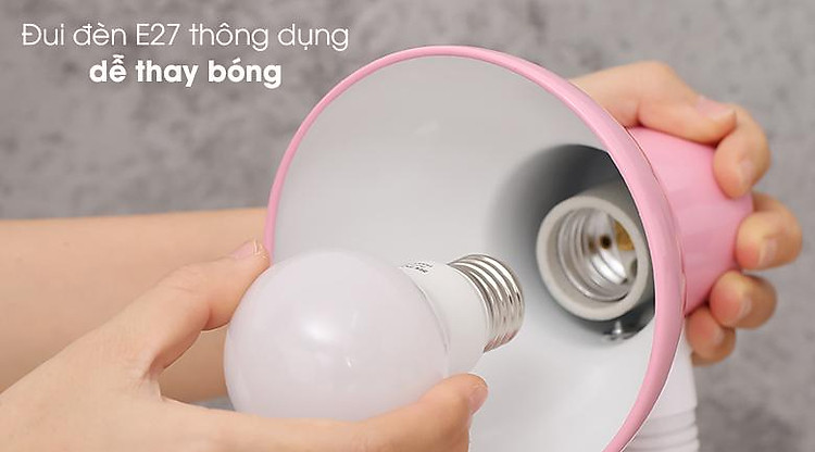 Đèn bàn Sunhouse SHE-16LED-A6 - Hỗ trợ đui đèn E27 thông dụng
