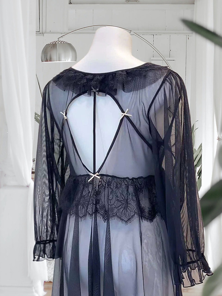 Áo Choàng Ngủ Ren Babydoll