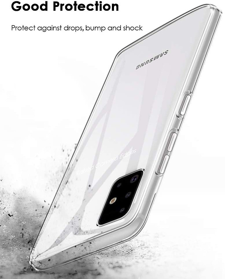 Ốp lưng dẻo silicon cho Samsung Galaxy A71 hiệu Ultra Thin (siêu mỏng 0.6mm, chống trầy, chống bụi) - Hàng nhập khẩu