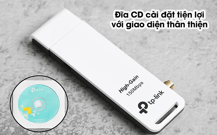 USB Wifi 150Mbps TP-Link TL-WN722N Trắng - Cài đặt đơn giản