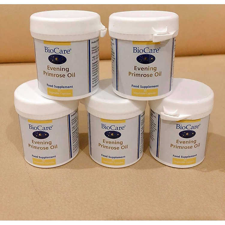 Tinh dầu hoa anh thảo Biocare Evening Primrose 30 viên chính hãng Anh giúp cân bằng nội tiết, làm đẹp da, giảm nám, tàn nhang mẫu mới