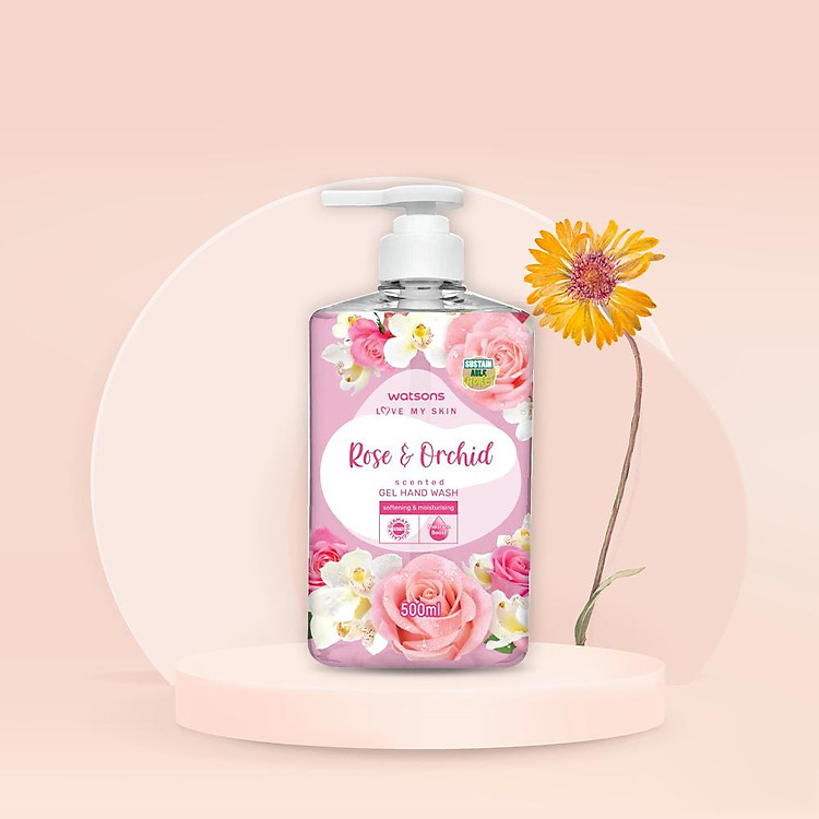 Watsons Love My Skin Rose Orchid Scented Gel Hand Wash 500ml