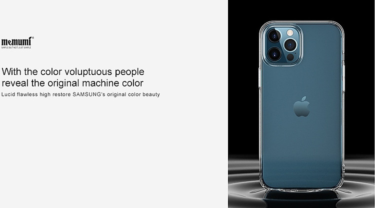 Ốp lưng chống sốc trong suốt siêu mỏng 1mm cho iPhone 13 hiệu Memumi Glitter (độ trong tuyệt đối, chống trầy xước, chống ố vàng, tản nhiệt tốt) - hàng nhập khẩu