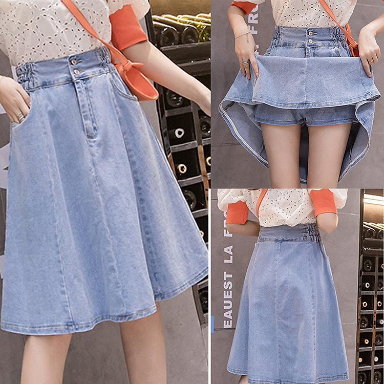 Chân váy dạ đen quảng châu loại 1 có 2 túi siêu xinh chất đẹp dễ phối đồ