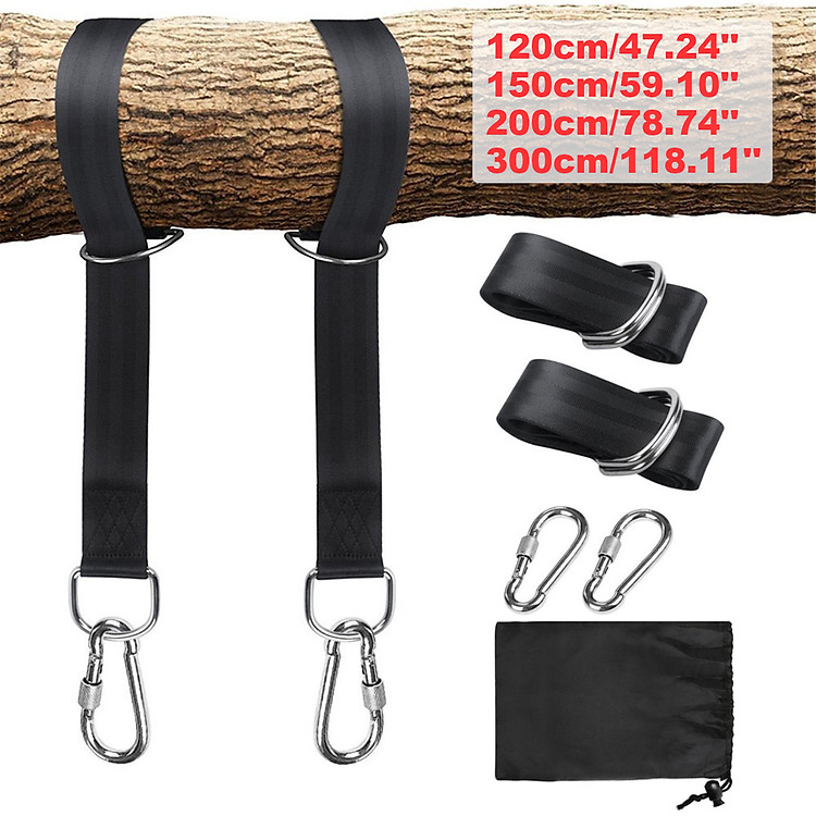 Tree Swing Hanging Straps Outdoor Hammock Straps Swing Connection Strap Hooks 