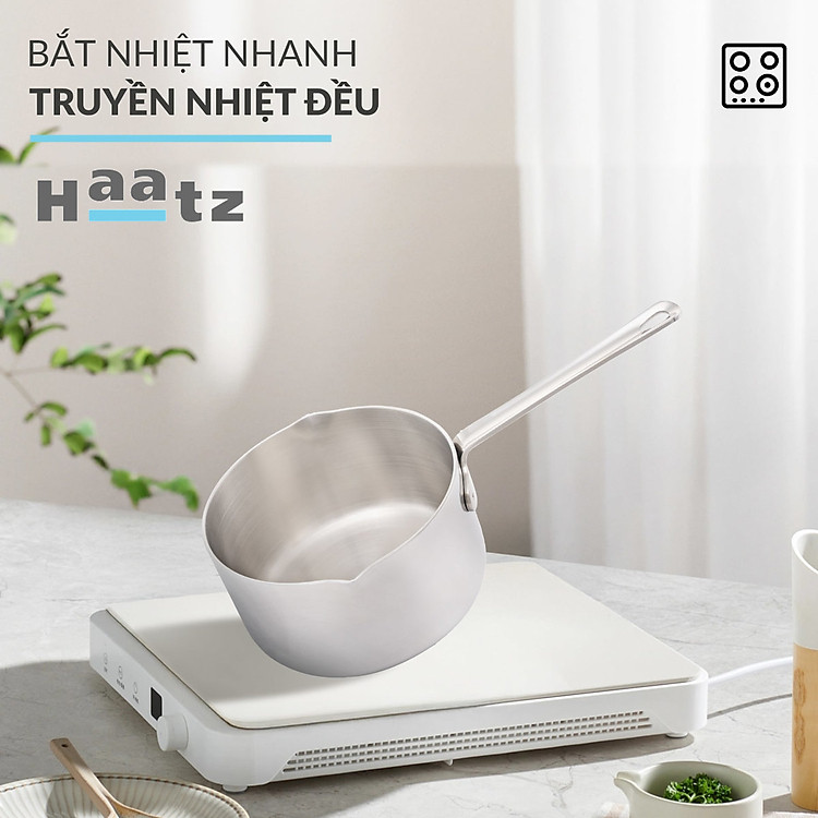 Quánh Inox 316 đúc nguyên khối Haatz Hàn Quốc 12cm