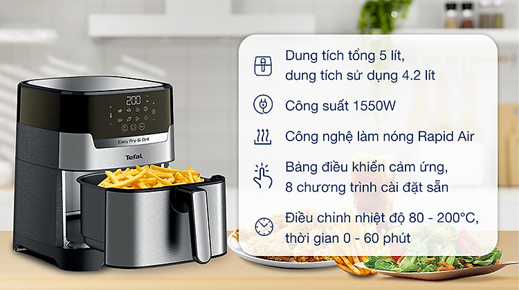 Nồi chiên không dầu Tefal EY505D15 - Tổng quan