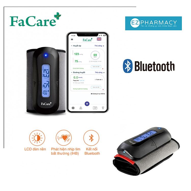 máy đo huyết áp bắp tay facare-p188 (td-3140) - kết nối bluetooth 1