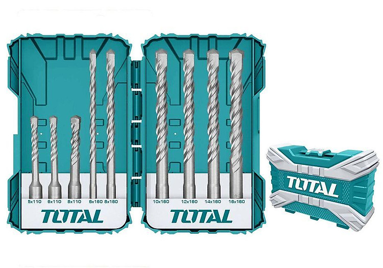 BỘ MŨI KHOAN BÊ TÔNG GÀI 9 CHI TIẾT 5-16MM TOTAL TACSDL30901