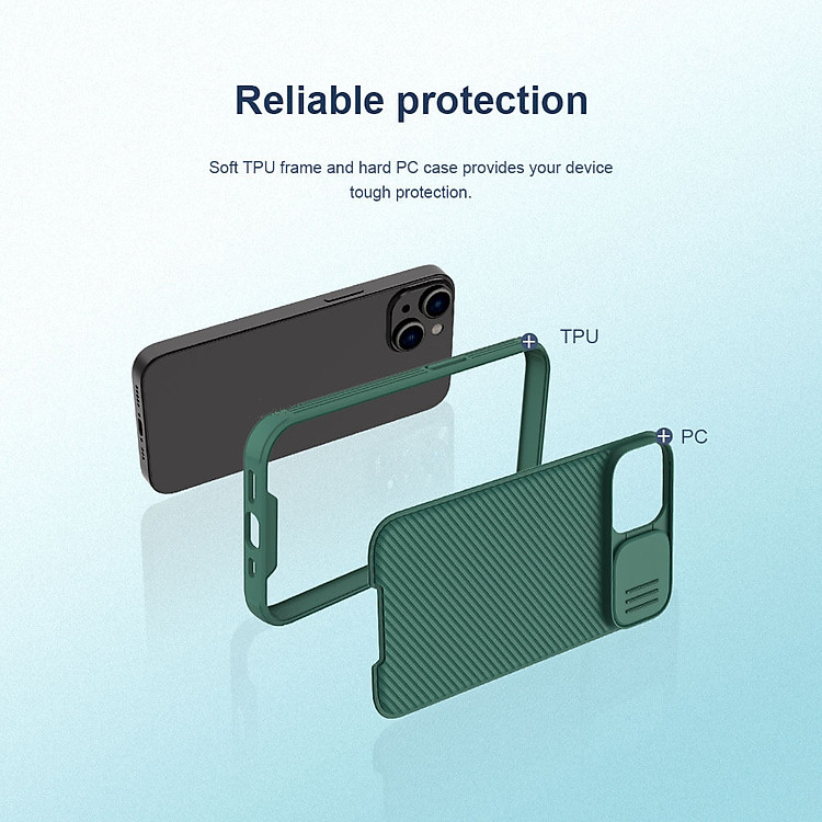 Ốp lưng chống sốc cho iPhone 14 Plus (6.7 inch) bảo vệ Camera hiệu Nillkin Camshield Pro