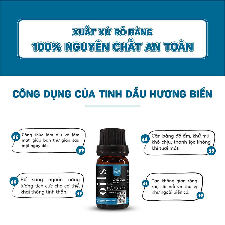 tinh dầu thiên nhiên xông hương biển haeva giúp không gian nhà thơm mát, mang hương vị biển cả 2