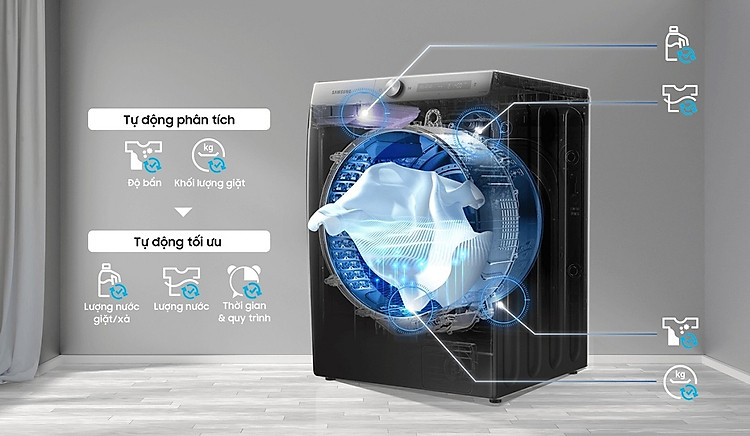 Máy giặt Samsung WW90TP44DSH - Giặt Cảm Biến AI Wash