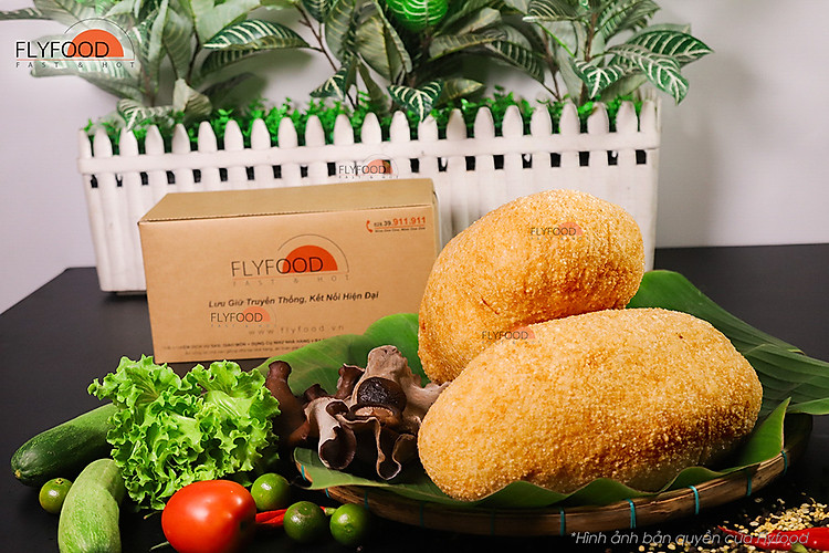 Gà quay bó xôi đậu xanh