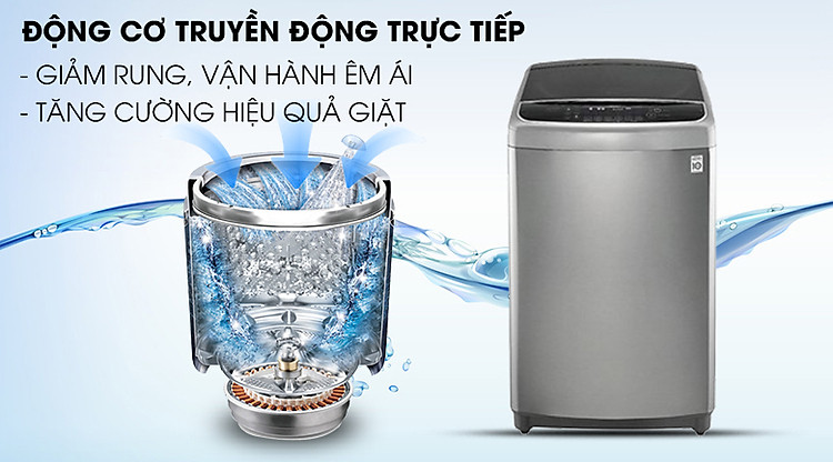 Động cơ truyền động trực tiếp giảm thiểu tiếng ồn - Máy giặt LG Inverter 11 kg TH2111SSAL Động cơ truyền động trực tiếp giảm thiểu tiếng ồn - Máy giặt LG Inverter 11 kg TH2111SSAL