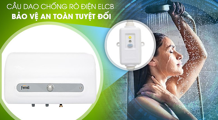 Cầu dao ELCB - Bình tắm nóng lạnh Ferroli QQ Evo 20L ME 20 Lít