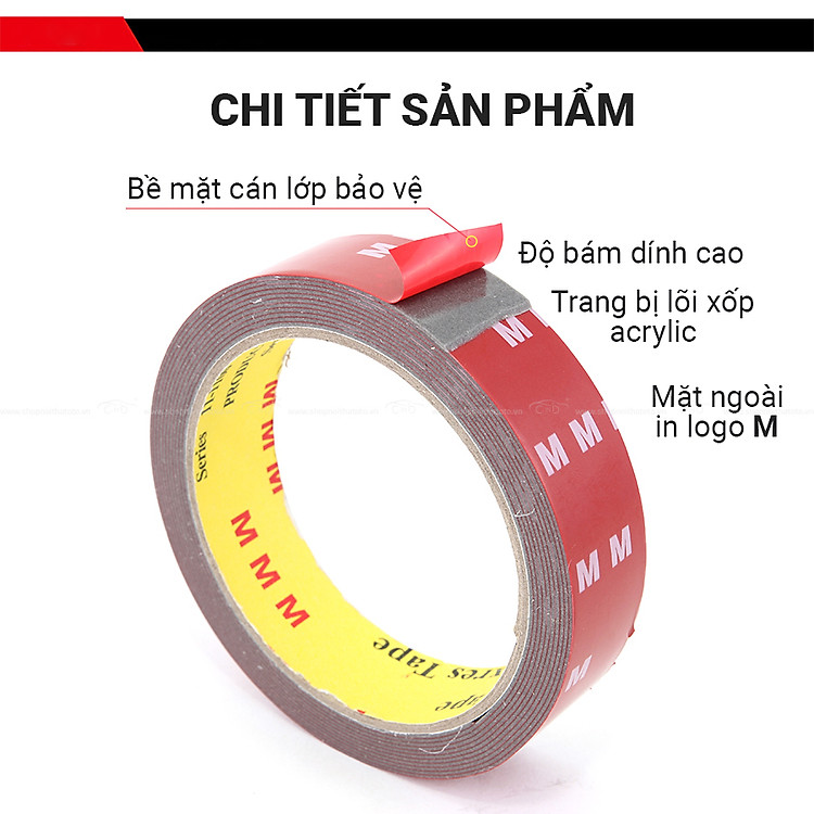 băng keo 2 mặt chuyên dụng cind (12mmx3m) 2