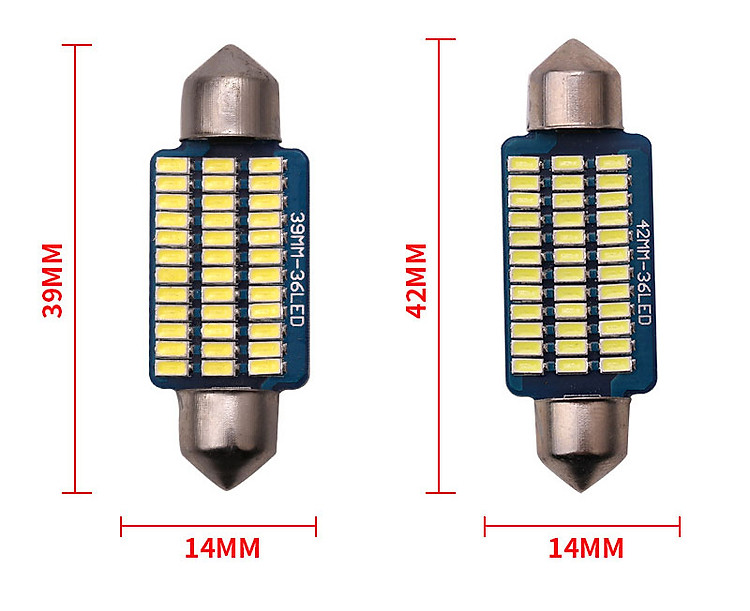 Bóng LED trần xe hơi F3014-36