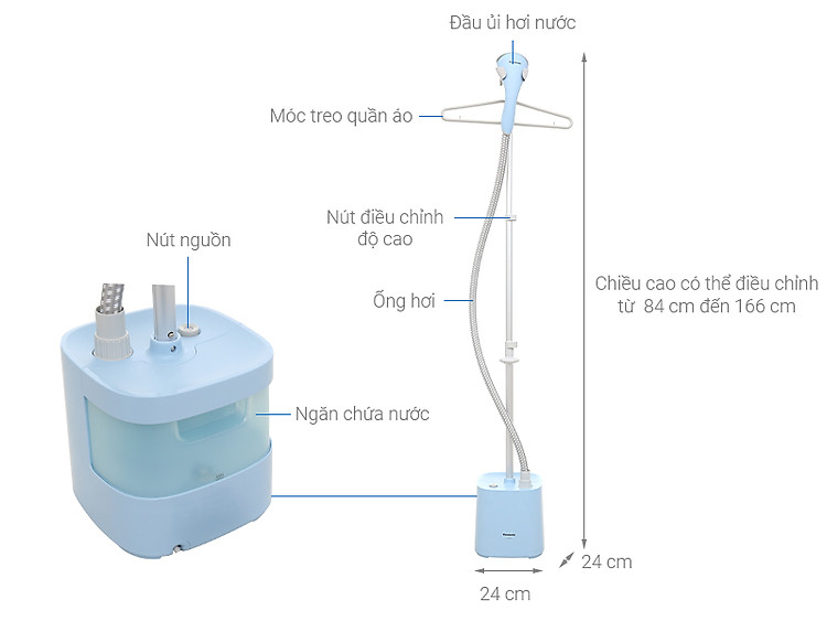 Bàn ủi hơi nước đứng Panasonic NI-GSE050ARA 1800W