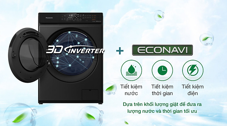 Máy giặt sấy Panasonic Inverter 10.5 kg NA-S056FR1BV - Động cơ - Công nghệ tiết kiệm điện