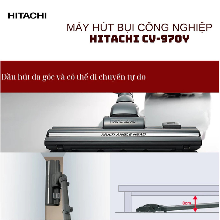 Máy hút bụi công nghiệp Hitachi CV-970Y 24CV TG xuất xứ Thái Lan