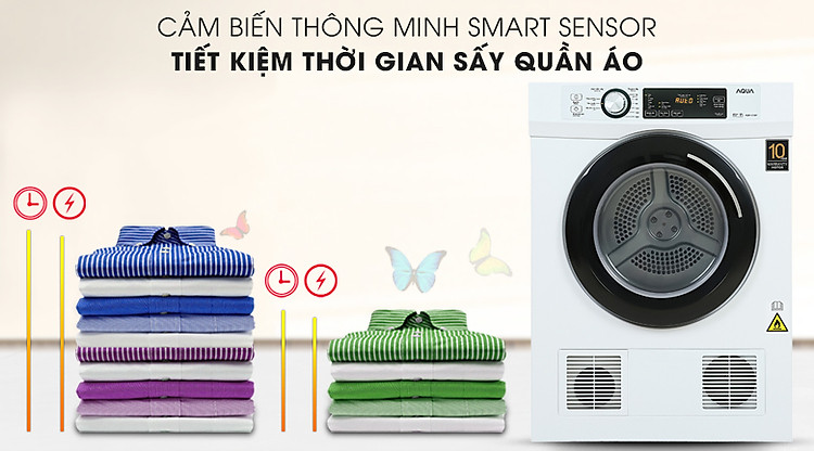 Máy sấy Aqua 7 KG AQH-V700FW - Cảm biến Smart sensor