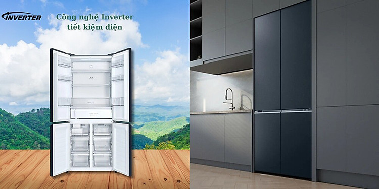 Tủ Lạnh Panasonic 510 lít NR-X561GB-VN - Công nghệ Inverter vận hành bền bỉ, êm ái, tiết kiệm điện hiệu quả