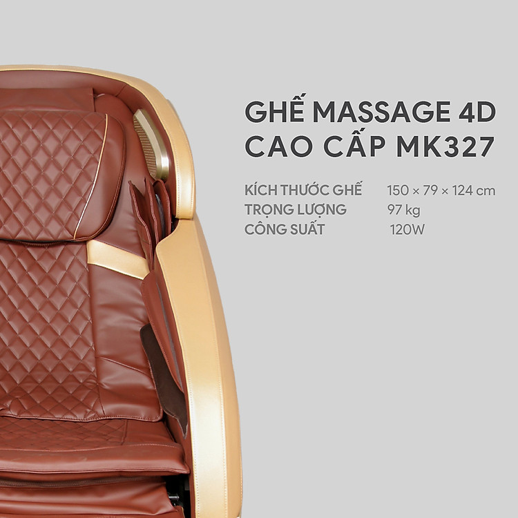 ghế massage cao cấp airbike mk327 - hàng chính hãng 4