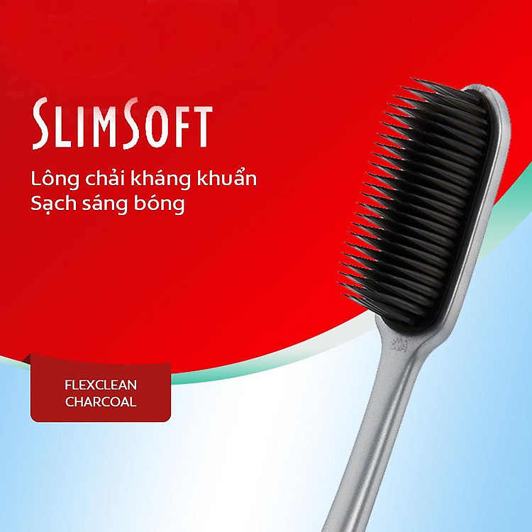 Colgate Flex Clean Charcoal Twin Slim Soft Toothbrush