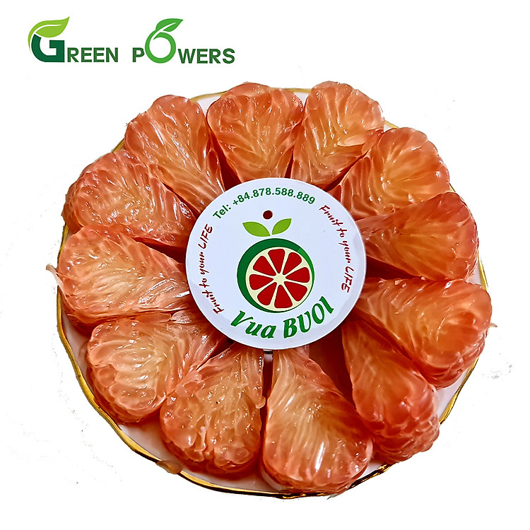 Combo 2 Trái Bưởi Da Xanh Bến Tre Ruột Đỏ 1-1.5kg (Giao TPHCM) - Bao Ăn Ngon Ngọt (Đạt chuẩn VietGAP, ATVSTP) 9