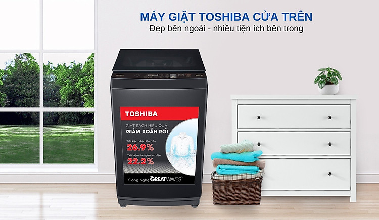 Máy giặt Toshiba 10 kg AW-M1100PV(MK) Máy giặt Toshiba thiết kế sang trọng
