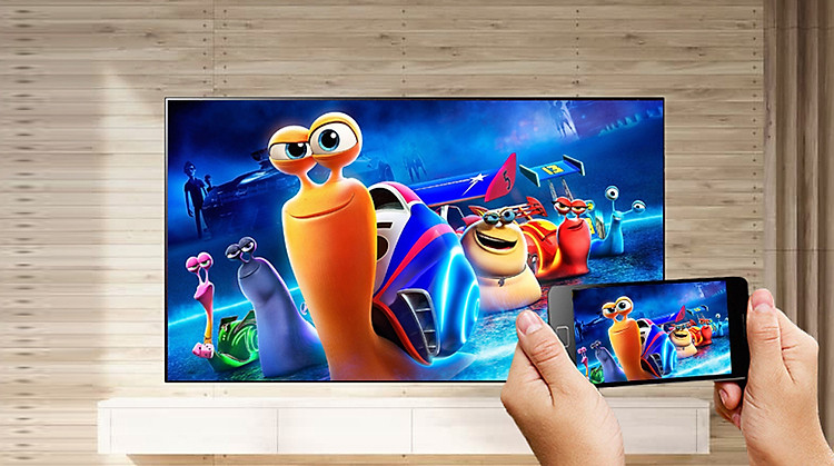 Chia sẻ nội dung điện thoại lên tivi  - Smart Tivi LG 4K 55 inch 55UQ8000PSC